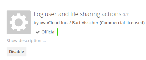 Enterprise logging app on the Apps page.
